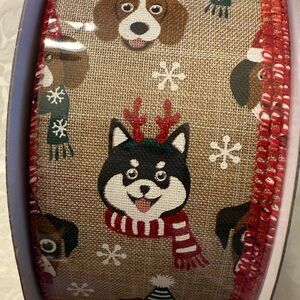 Kirkland Signature Holiday Ribbon Dogs with 2.5 inches x 50 yards NEW